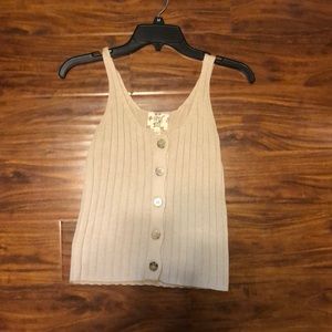 Cream Hippie Rose tank top